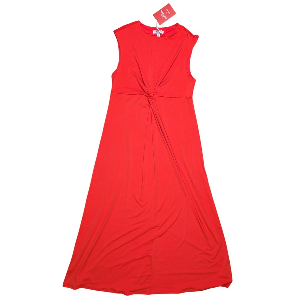 Old Navy Large Orange Sleeveless Maxi Dress Stretchy Bright New with Tag